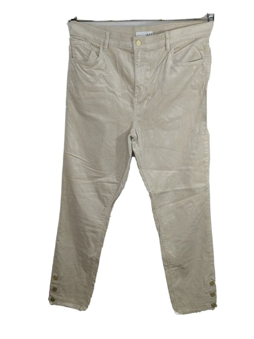 Ann Taylor Loft Pants Jeans Women Size 32 14 Beige Faux Suede